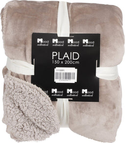 In the Mood Mardy Fleece Plaid - L200 x B150 cm - Polyester - Beige