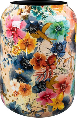 TS Collection - Bloempot hoog Sparkle spring - 30x42 - Metaal & Epoxy - Exclusieve woonitems voor binnen - Handgemaakt - Unieke print - Designed by Lammie