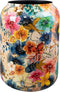 TS Collection - Bloempot hoog Sparkle spring - 30x42 - Metaal & Epoxy - Exclusieve woonitems voor binnen - Handgemaakt - Unieke print - Designed by Lammie