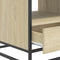 vidaXL - Salontafel - 100x50x45 - cm - bewerkt - hout - en - metaal - sonoma - eiken