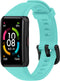 iMoshion Bandje Geschikt voor Huawei Band 6 / Honor Band 6 - iMoshion Siliconen band zwarte gesp met installatiehulp - Turquoise