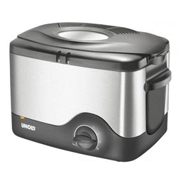Unold 58615 - Friteuse Compact 1,5L - Traploos instelbare temperatuur tot 190°C - Zilver