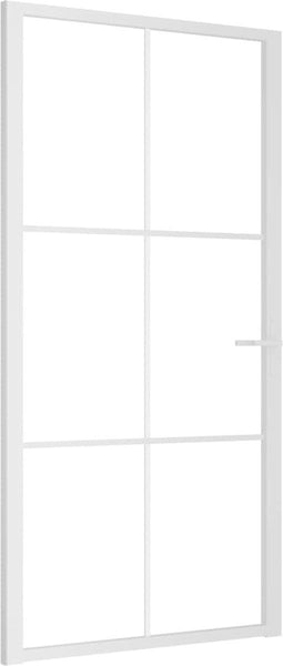 vidaXL - Binnendeur - 102,5x201,5 - cm - ESG-glas - en - aluminium - wit