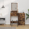 vidaXL - Kaptafel - met - Laden - - - Gerookt - Eiken, - 50x41x140 - cm