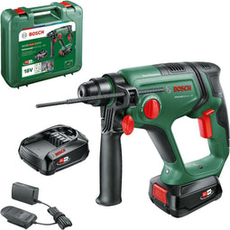 Bosch UniversalHammer 18V - Accu Boorhamer - 2.0 J - Inclusief 2 x 18 V accu (2.5 Ah) en lader (2 stuks) - In koffer