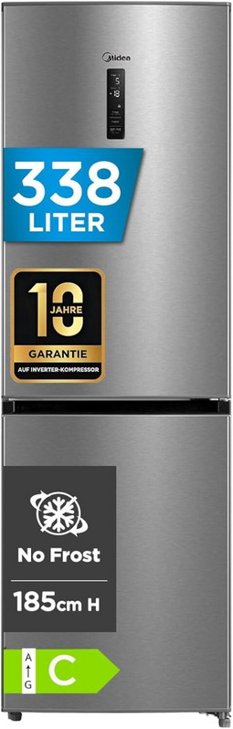 Midea MERB345MGC02 - Koelvriescombinatie - 338L - No Frost - RVS