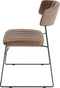 Mundo Stapelstoel Cognac, Kunstleder, brandvertragend - SET VAN 4