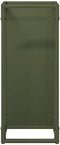 vidaXL - Brandhoutrek - 25x25x60 - cm - koudgewalst - staal - olijfgroen