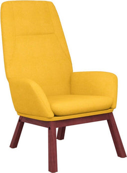 vidaXL Relaxstoel stof mosterdgeel