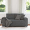 vidaXL - Loveseat - bank - 120 - cm - corduroy - stof - donkergrijs