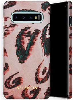 Selencia Hoesje Geschikt voor Samsung Galaxy S10 Hoesje - Selencia Maya Fashion Backcover - roze