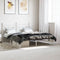 vidaXL - Bedframe - met - hoofdbord - metaal - wit - 150x200 - cm