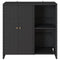 vidaXL - Opbergkast - Zwart - 100x36x102 - cm - Rattan