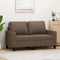 vidaXL - Tweezitsbank - 120 - cm - stof - bruin