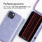 imoshion Hoesje Geschikt voor iPhone 15 Hoesje Met Koord - imoshion Siliconen design hoesje met koord - Meerkleurig / Butterfly