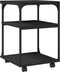 vidaXL - Printerkastje - 3-laags - 43x48x64 - cm - bewerkt - hout - zwart