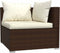 vidaXL - 4-delige - Loungeset - met - kussens - poly - rattan - bruin