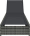 vidaXL - Ligbed - Grijs - 60x200x27 - cm - Poly - Rattan