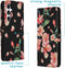 iMoshion Hoesje Geschikt voor Samsung Galaxy S23 FE Hoesje Met Pasjeshouder - iMoshion Design Softcase Bookcase - Zwart / Blossom Watercolor Black