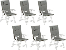 TOSCANA - Tuinkussen set van 6 - Grijs - 50 x 70 cm - Polyester