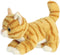 Aurora Pluche dieren knuffel - lapjes kat - oranje - huisdierknuffel - 21 cm - knuffel cadeau