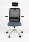 Linea bureaustoel Tekna White 01/PT - ergonomisch EN1335 - met hoofdsteun - multi verstelbaar - zwart/grijs