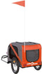vidaXL - Hondenfietstrailer - oxford - stof - en - ijzer - oranje - en - grijs