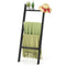Coast Handdoekladder 4-laags - Massief grenenhout - Zwart - 50 x 7,5 x 137 cm
