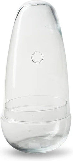 Vaas met gat 'egg' h26 d12 cm