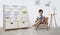 O'Liv Kinderboekenrek - Massief Houten Boekenkast met 2 Opslagbakken - W90 x D35 x H95 cm