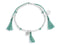 Scmyk BG-266 - Kralenarmband - Turquoise met mintkleurige en zilveren kraaltjes