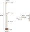 Steinhauer Turound - vloerlamp - 2 lichtpunten - brons - Ø 55cm - LED - 2663BR