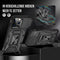 Podec iPhone 15 Pro - Anti-Shock Case Cover Hybrid Armor - Kickstand Ring - Zwart