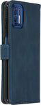 iMoshion Hoesje Geschikt voor Motorola Moto G9 Plus Hoesje Met Pasjeshouder - iMoshion Luxe Bookcase - Donkerblauw