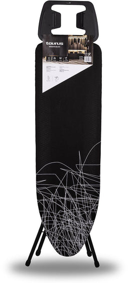Taurus Argenta Black - Strijkplank 110x32cm - Ondersteuning voor stoomgenerator - Zwart