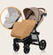 Lionelo Annet Plus - 2 in 1 Kinderwagen - Verstelbaar Inklapbaar XXL Zonnescherm EVA Wielen Beige