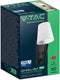 V-TAC VT-88062-B - LED Bedlamp - 2W 60 Lumen 3000K met 2x USB/USB-C - Zwart
