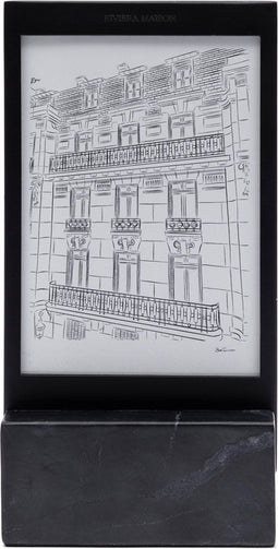 Riviera Maison Fotolijstje Zwart - Depsey Stone Photo Frame - 18x13 cm