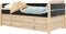 Bopita Lucas compactbed 90x200 met slaap en opbergunit - Mat Zwart/Naturel