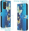 iMoshion Hoesje Geschikt voor Samsung Galaxy A52 (5G) / A52s / A52 (4G) Hoesje Met Pasjeshouder - iMoshion Design Softcase Bookcase - Blauw / Meerkleurig / Blue Butterfly