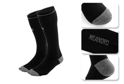 Milanoro Compressiekousen – 2 Paar, Ademend & Ondersteunend – Maat 35-38 – Zwart