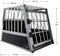 Aluminium hondentransportbox L - Veilig vervoer middelgrote honden - Zwart