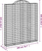 vidaXL - Schanskorven - 7 - st - gewelfd - 200x30x220/240 - cm - ijzer