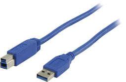 Cablexpert USB-A naar USB-B kabel - USB3.0 - 3 meter - blauw