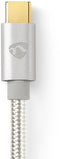 Nedis CCTB64700AL10 - USB-C Kabel - 100 cm - Aluminium