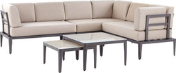 Beliani RIMA III - Loungeset voor 6 - Grijs - Aluminium
