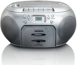 Lenco SCD-420 - Draagbare radio/CD-speler - FM radio en cassette - Zilver