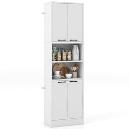 Coast Keukenkast - Buffetkast - 2 Deurkasten - 56 x 30 x 190 cm - Wit