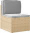 vidaXL - Palletkussen - voor - Rugsteun - Grijs - 60x40x12 - cm - Oxford - stof