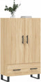 vidaXL - Hoge - kast - 69,5x31x115 - cm - bewerkt - hout - sonoma - eikenkleurig